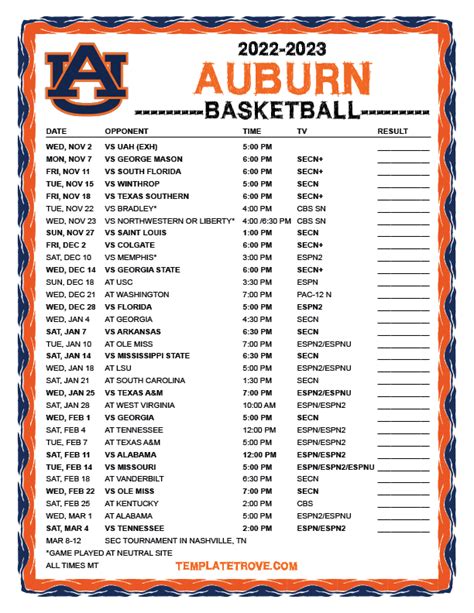 2022 auburn basketball|auburn basketball 2022 schedule.